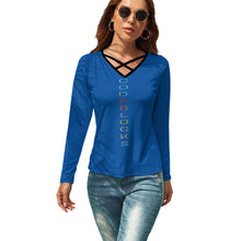 Load image into Gallery viewer, Women's V-Neck Long Sleeve T-Shirt