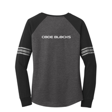 Load image into Gallery viewer, DM477 District ® Women’s Game Long Sleeve V-Neck Tee