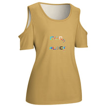 Load image into Gallery viewer, ACT off shoulder U-neck short sleeve top