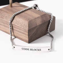 Load image into Gallery viewer, Engraved ID Bar Bracelet