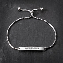 Load image into Gallery viewer, Engraved ID Bar Bracelet