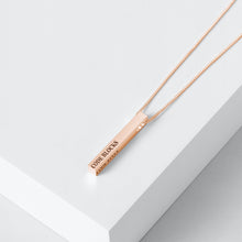 Load image into Gallery viewer, Engraved Vertical 3D Bar Necklace