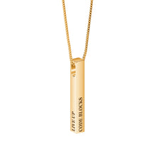 Load image into Gallery viewer, Engraved Vertical 3D Bar Necklace