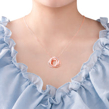 Load image into Gallery viewer, Engraved 3 Interlocking Russian Rings Necklace