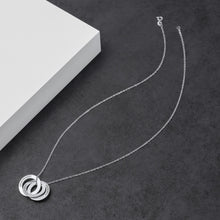 Load image into Gallery viewer, Engraved 3 Interlocking Russian Rings Necklace