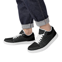 Load image into Gallery viewer, Men's White Low Top Skateboard Sneakers