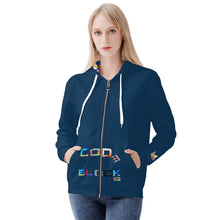 Load image into Gallery viewer, Women's All Over Print Zip Hoodie