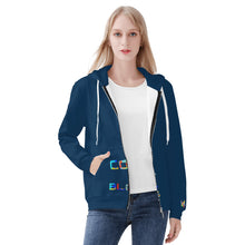 Load image into Gallery viewer, Women's All Over Print Zip Hoodie