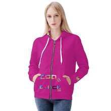 Load image into Gallery viewer, Women's All Over Print Zip Hoodie
