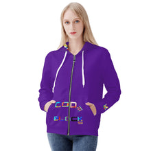 Load image into Gallery viewer, Women's All Over Print Zip Hoodie