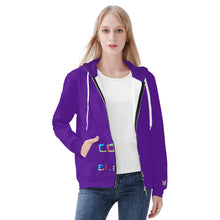 Load image into Gallery viewer, Women's All Over Print Zip Hoodie