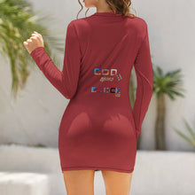 Load image into Gallery viewer, Women's Zipper Long Sleeve Hip Dress