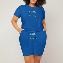 Load image into Gallery viewer, Large short sleeved Shorts Set