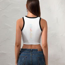 Load image into Gallery viewer, Women's Cropped Slim Racer Tank Top