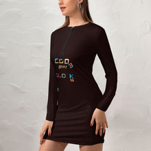 Load image into Gallery viewer, Women's Zipper Long Sleeve Hip Dress