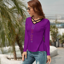 Load image into Gallery viewer, Women's V-Neck Long Sleeve T-Shirt