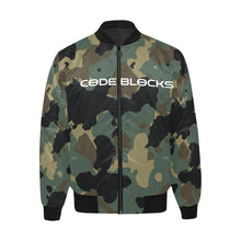 Load image into Gallery viewer, Men's All Over Print Quilted Bomber Jacket(Model H33)