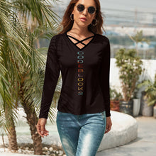 Load image into Gallery viewer, Women's V-Neck Long Sleeve T-Shirt