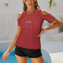 Load image into Gallery viewer, ACT off shoulder U-neck short sleeve top