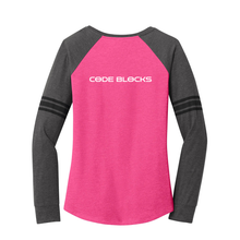 Load image into Gallery viewer, DM477 District ® Women’s Game Long Sleeve V-Neck Tee