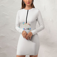 Load image into Gallery viewer, Women's Zipper Long Sleeve Hip Dress