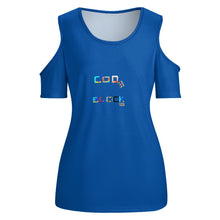 Load image into Gallery viewer, ACT off shoulder U-neck short sleeve top