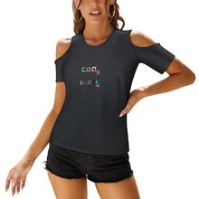 Load image into Gallery viewer, ACT off shoulder U-neck short sleeve top