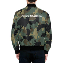 Load image into Gallery viewer, Men's All Over Print Quilted Bomber Jacket(Model H33)