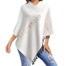 Load image into Gallery viewer, Knitted Cape With Fringed Edge