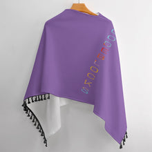 Load image into Gallery viewer, Knitted Cape With Fringed Edge