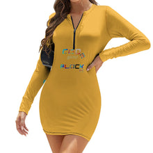 Load image into Gallery viewer, Women's Zipper Long Sleeve Hip Dress
