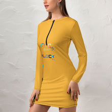 Load image into Gallery viewer, Women's Zipper Long Sleeve Hip Dress