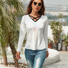 Load image into Gallery viewer, Women's V-Neck Long Sleeve T-Shirt