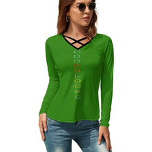 Load image into Gallery viewer, Women's V-Neck Long Sleeve T-Shirt