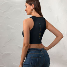 Load image into Gallery viewer, Women's Cropped Slim Racer Tank Top