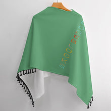 Load image into Gallery viewer, Knitted Cape With Fringed Edge
