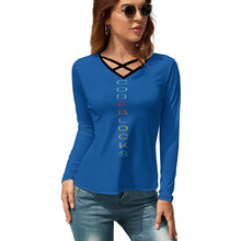 Load image into Gallery viewer, Women's V-Neck Long Sleeve T-Shirt