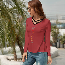 Load image into Gallery viewer, Women's V-Neck Long Sleeve T-Shirt