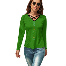 Load image into Gallery viewer, Women's V-Neck Long Sleeve T-Shirt