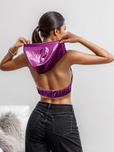 Load image into Gallery viewer, Backless Hooded Cropped Tank