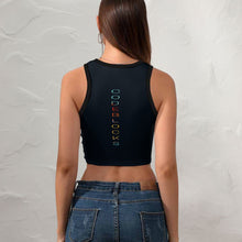 Load image into Gallery viewer, Women's Cropped Slim Racer Tank Top