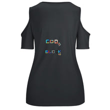 Load image into Gallery viewer, ACT off shoulder U-neck short sleeve top