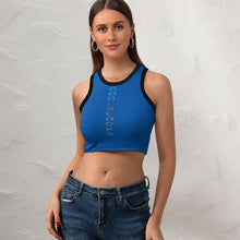 Load image into Gallery viewer, Women's Cropped Slim Racer Tank Top