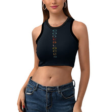 Load image into Gallery viewer, Women's Cropped Slim Racer Tank Top