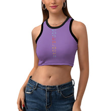 Load image into Gallery viewer, Women's Cropped Slim Racer Tank Top