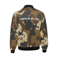 Load image into Gallery viewer, Men's All Over Print Quilted Bomber Jacket(Model H33)