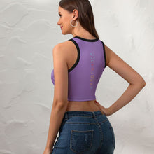 Load image into Gallery viewer, Women's Cropped Slim Racer Tank Top