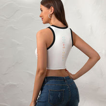 Load image into Gallery viewer, Women's Cropped Slim Racer Tank Top