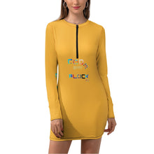 Load image into Gallery viewer, Women's Zipper Long Sleeve Hip Dress