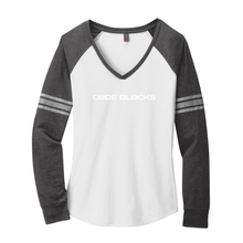 Load image into Gallery viewer, DM477 District ® Women’s Game Long Sleeve V-Neck Tee